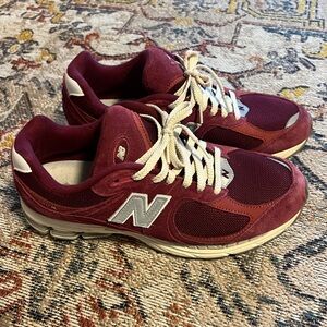 New Balance Maroon and White Sneakers 2002R